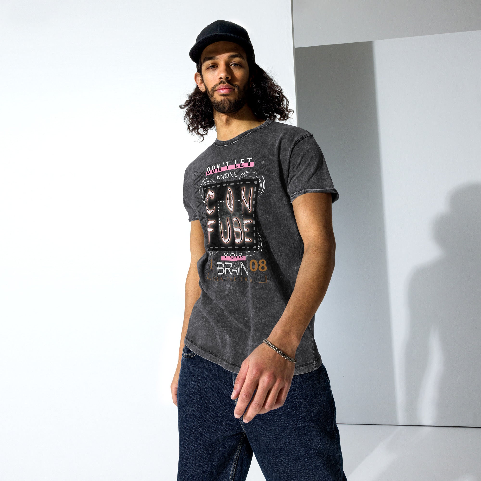 Camiseta vaquera CONFUSE YOUR BRAIN