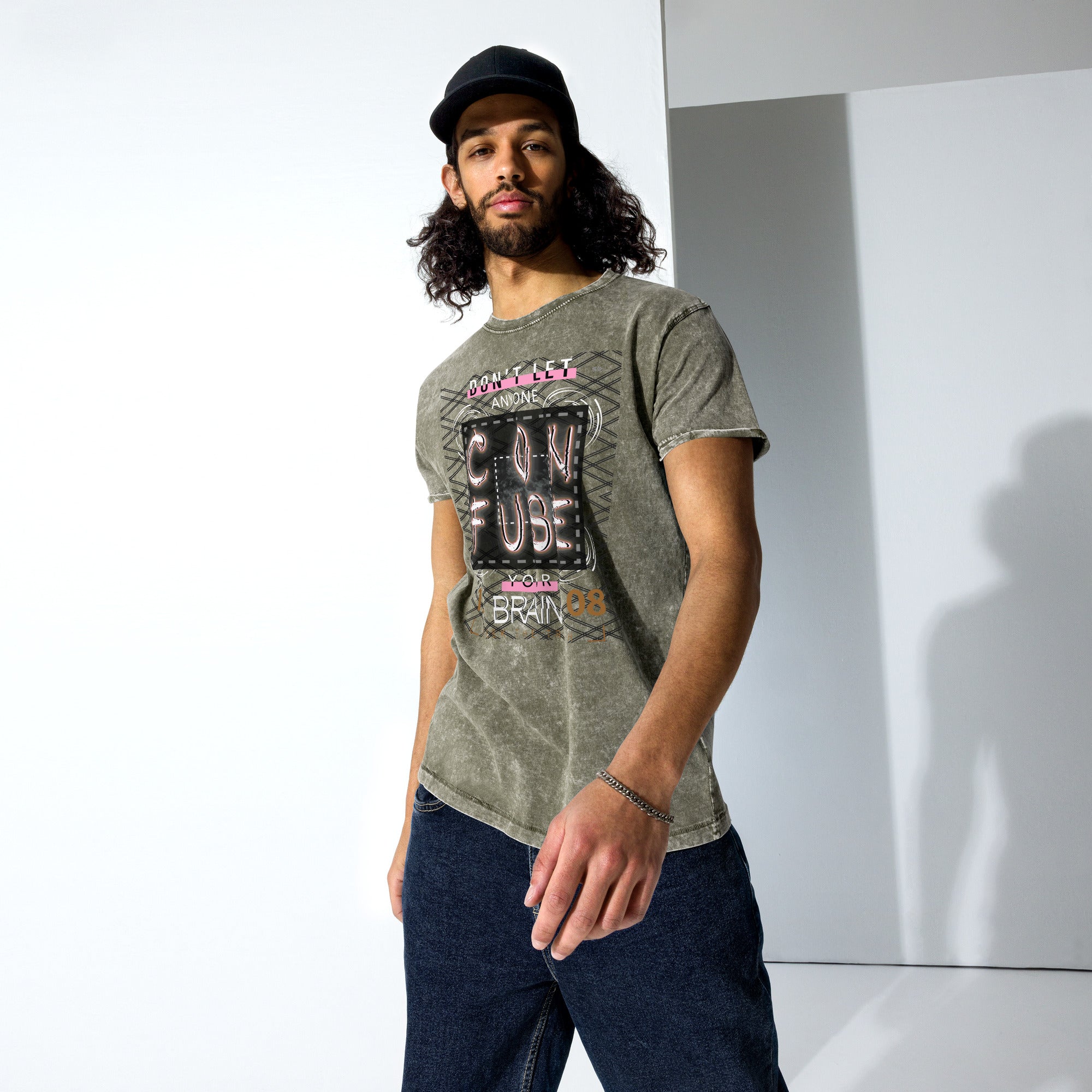 Camiseta vaquera CONFUSE YOUR BRAIN