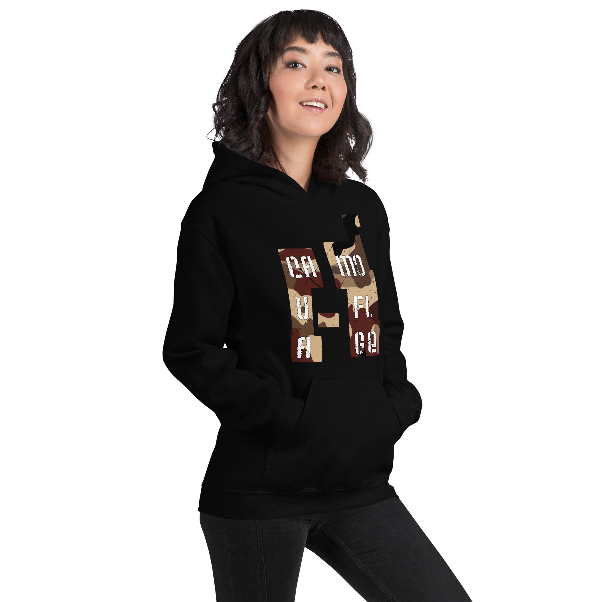 Sweat à capuche Femme Ca mou fla ge inv.