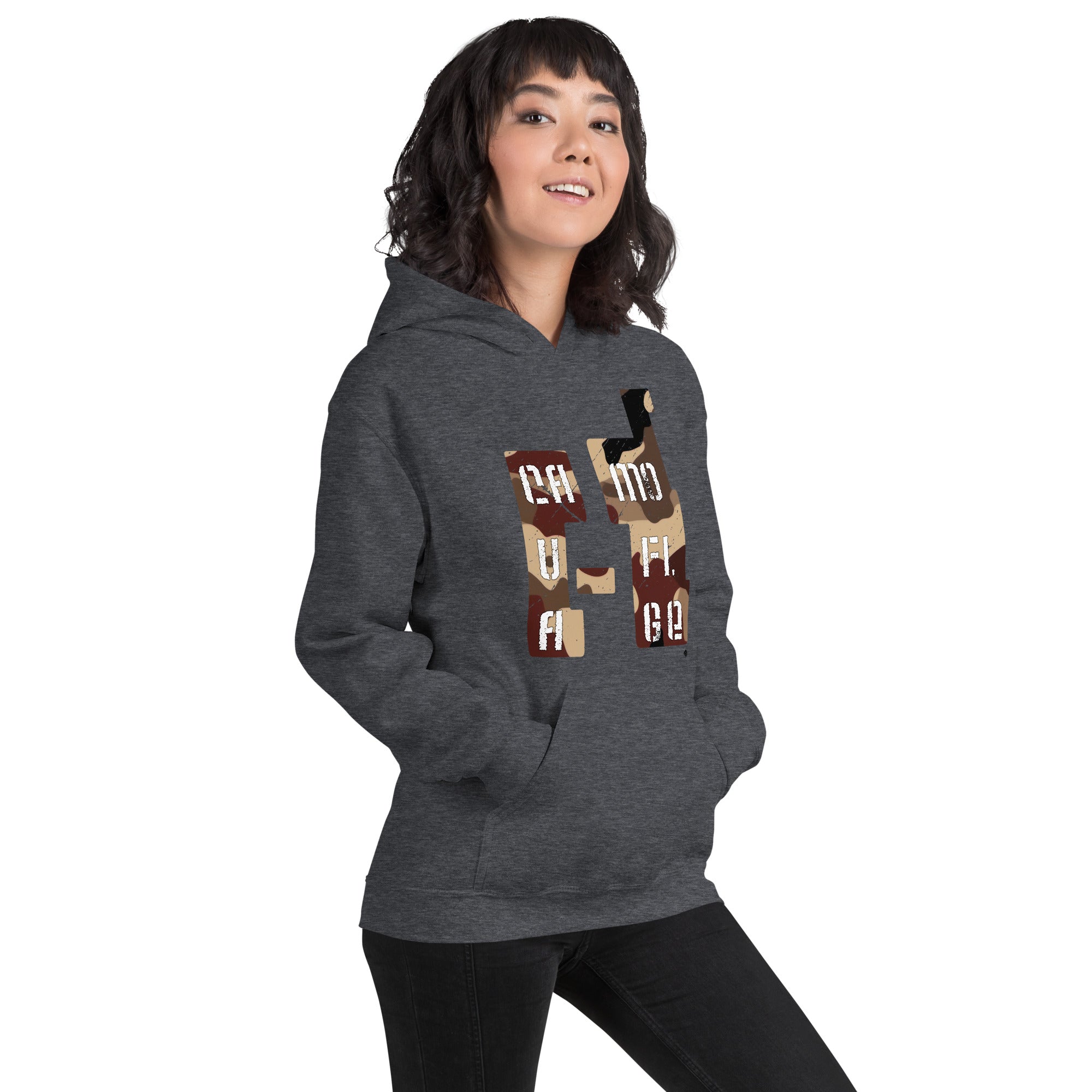 Sweat à capuche Femme Ca mou fla ge inv.