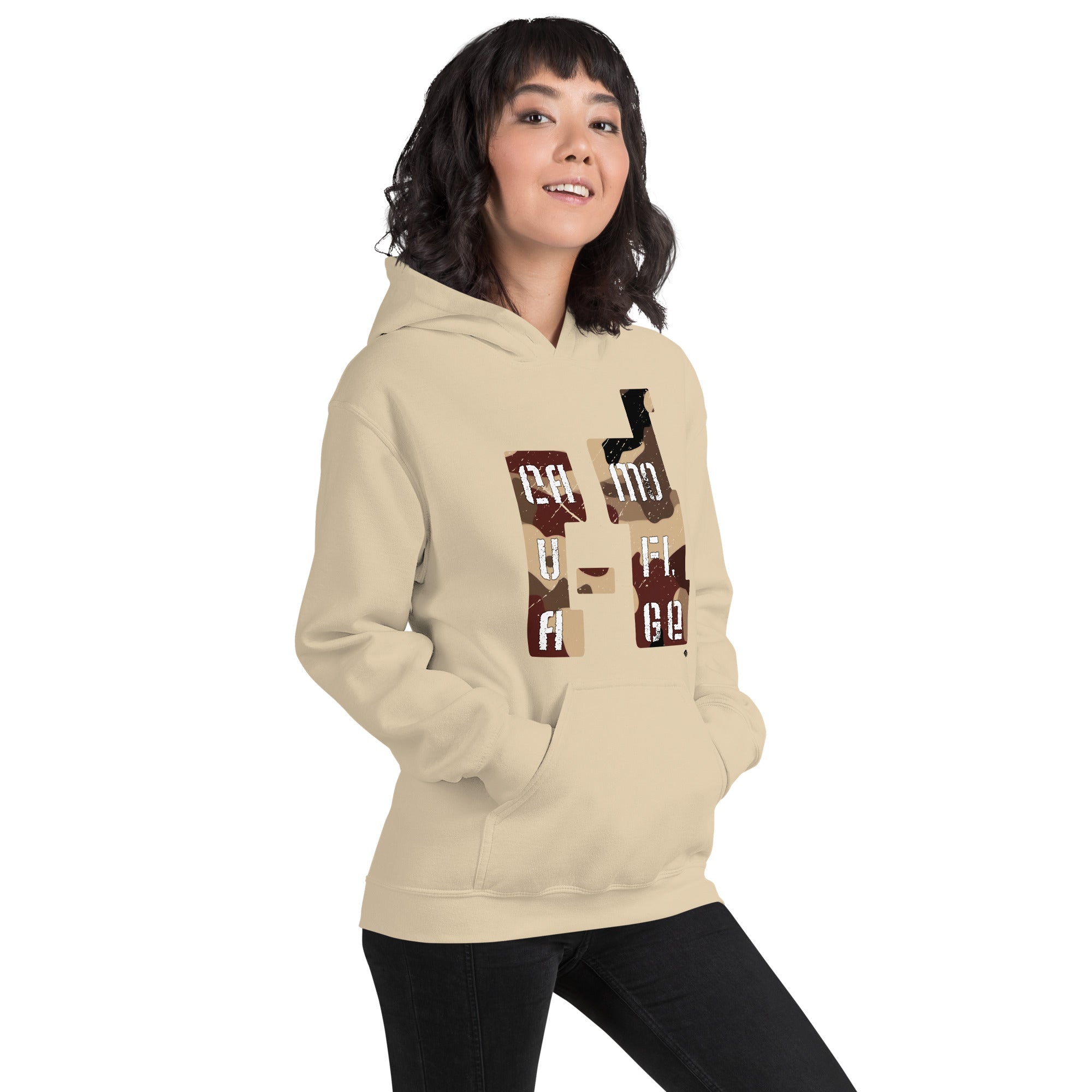 Sweat à capuche Femme Ca mou fla ge inv.