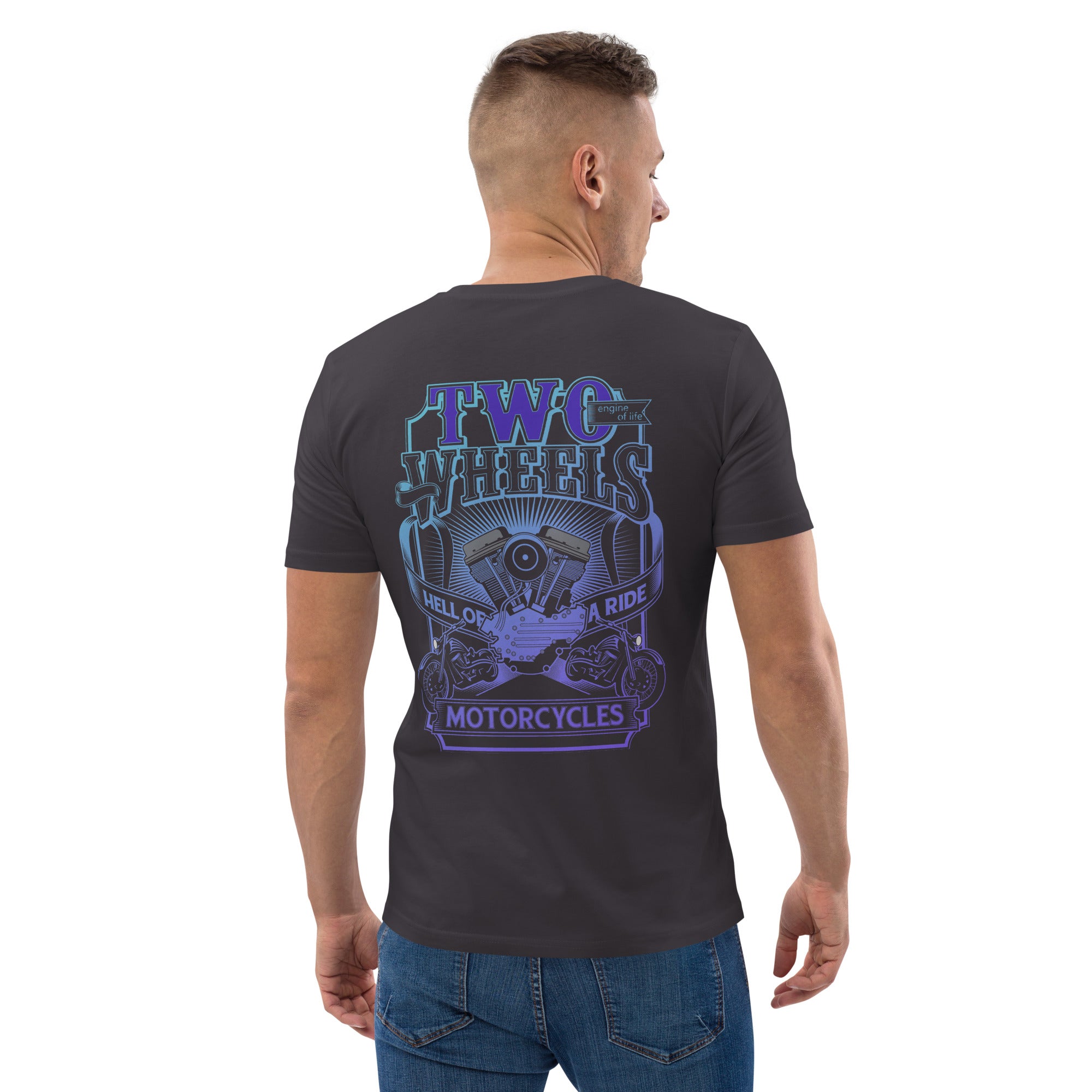 Camiseta algodón orgánico Hombre Two Wheels