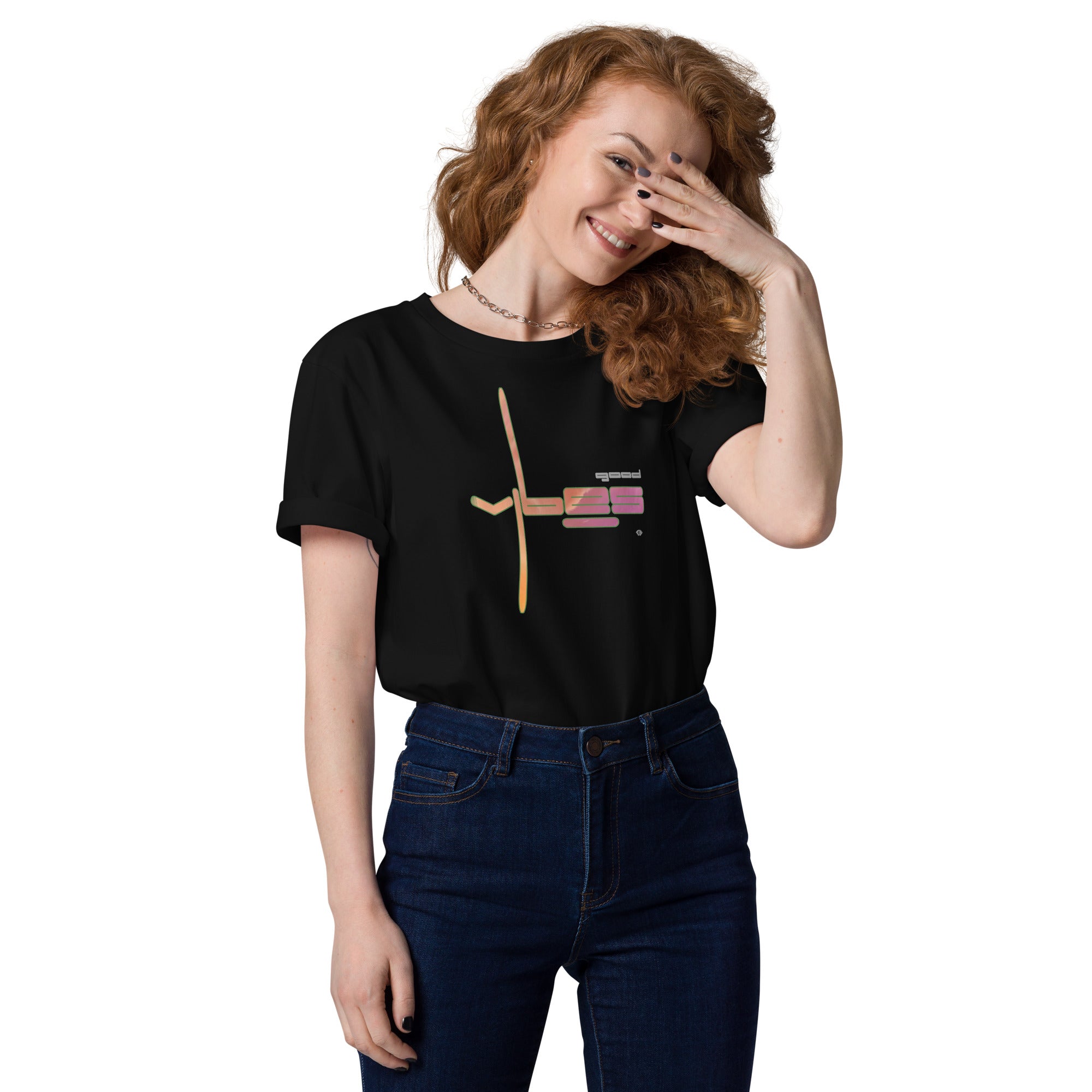 Camiseta de algodón orgánico Good vibes