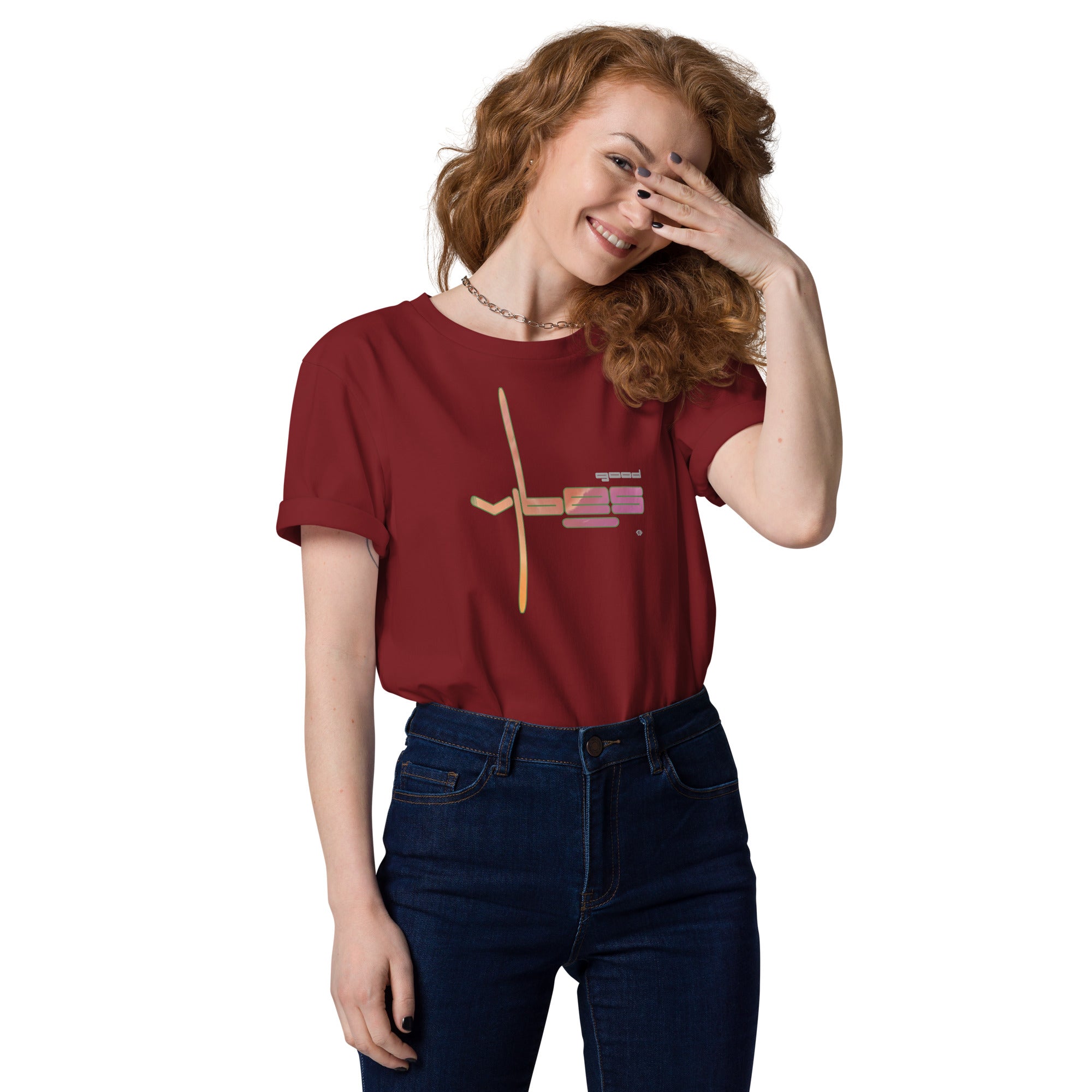 Camiseta de algodón orgánico Good vibes