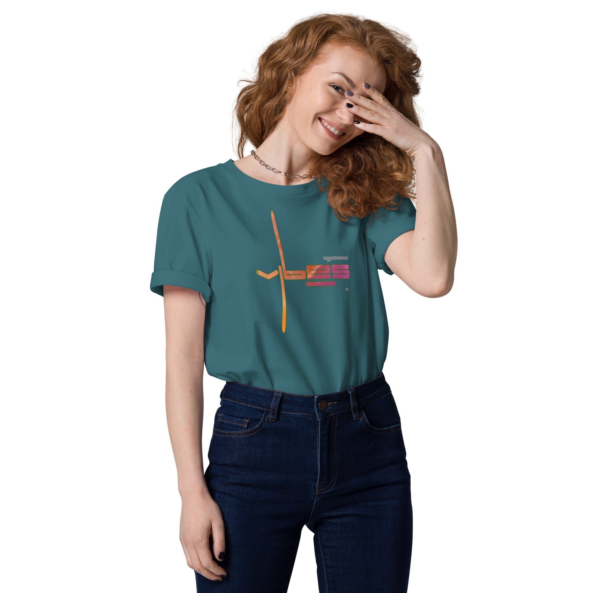 Camiseta de algodón orgánico Good vibes