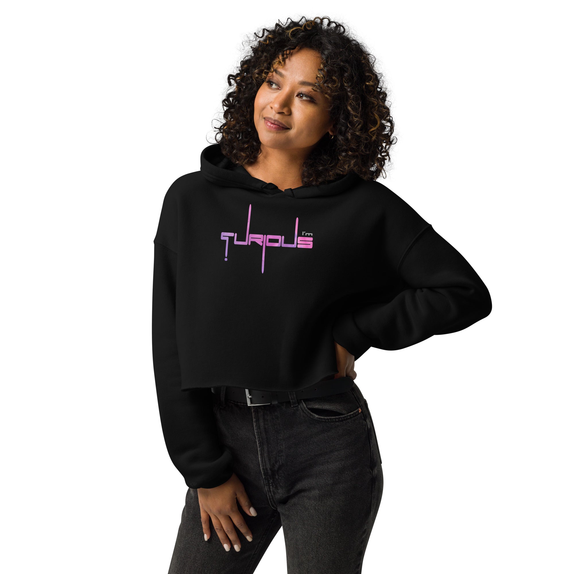 Sudadera corta con capucha Curious